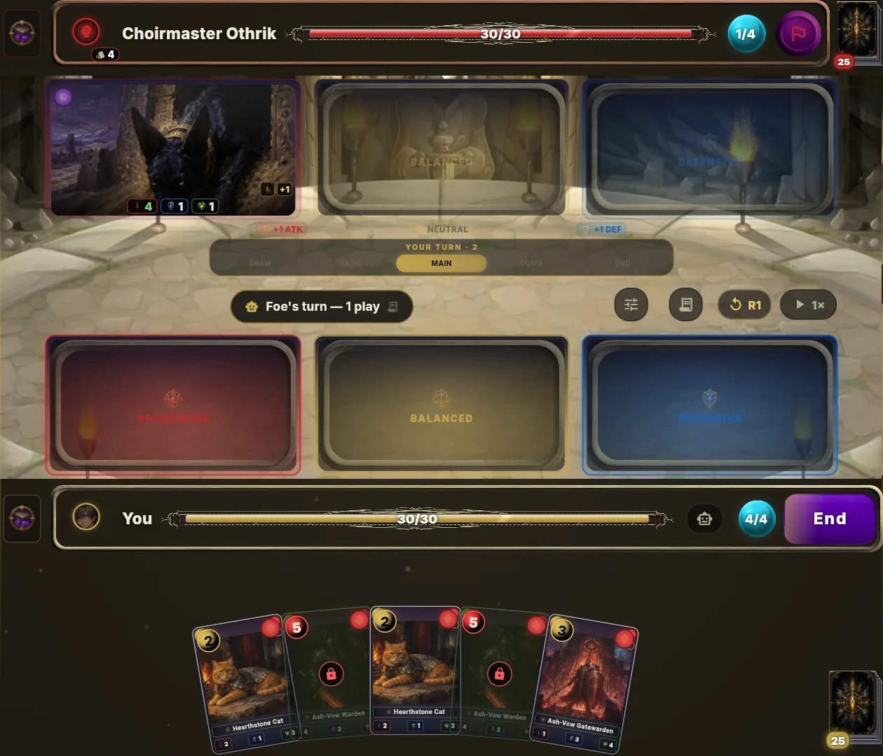 A Dungeon Delve battle on a themed board