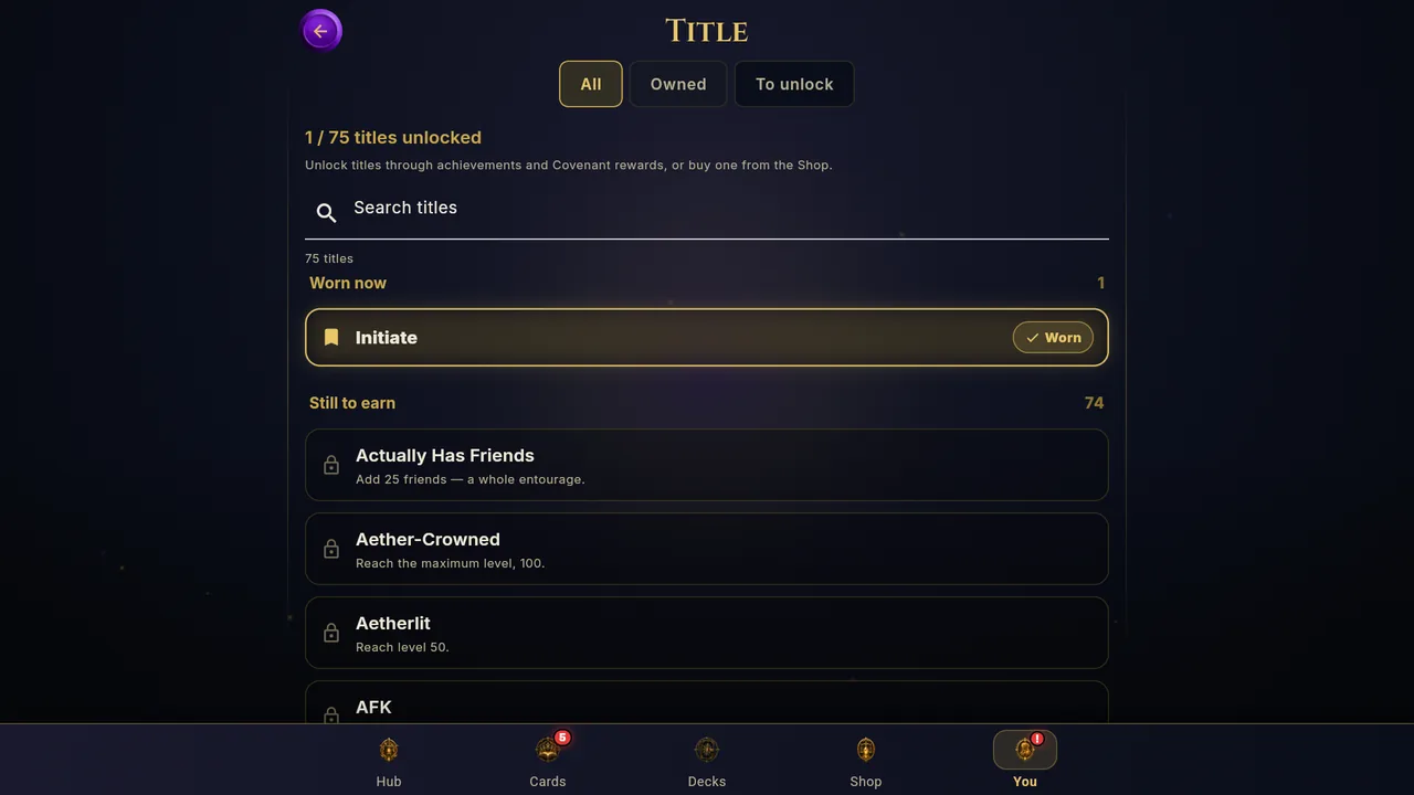 Title picker