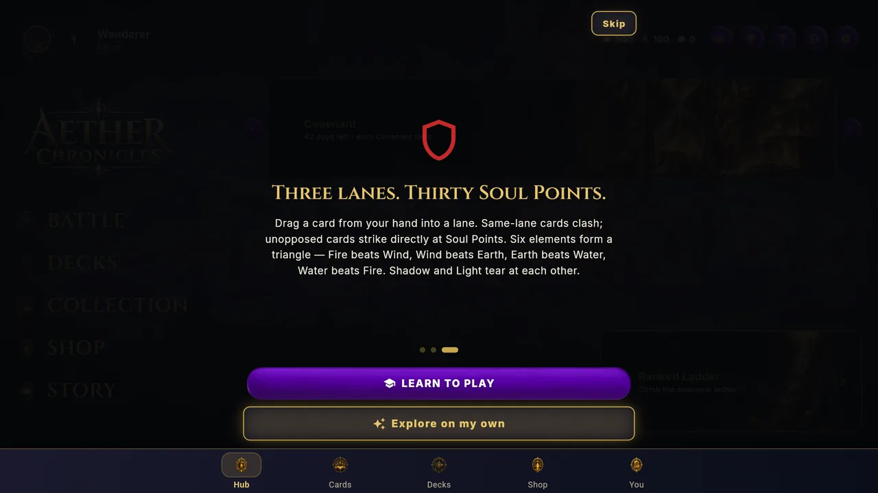 Three lanes, thirty Soul Points slide